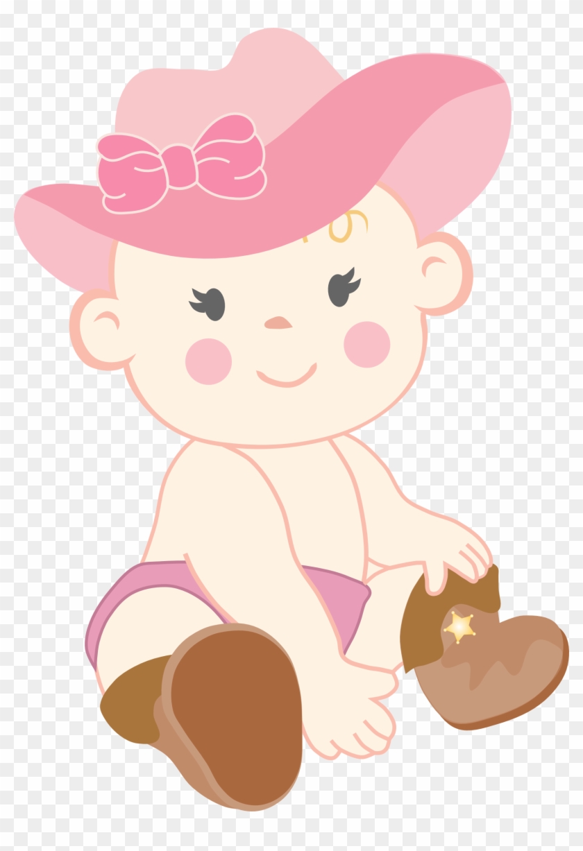 Western Theme Baby Shower Cake Clipart - Cowgirl Baby Shower Clipart #64364