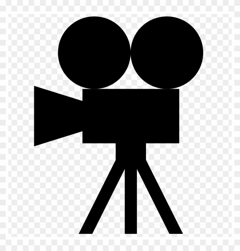 Movie Clapper Clipart - Film Camera Silhouette Png #64410