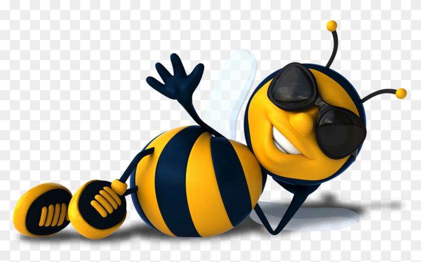 Clipart For U - Cartoon Bee With Sunglasses #64484