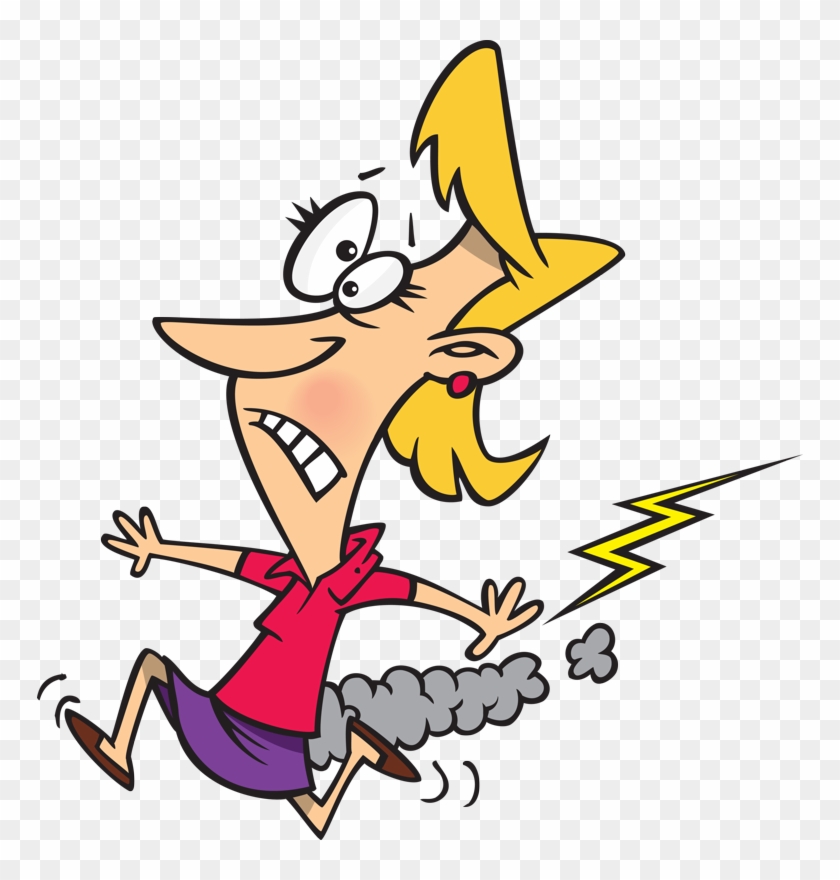 Running - Struck By Lightning Cartoon #64627