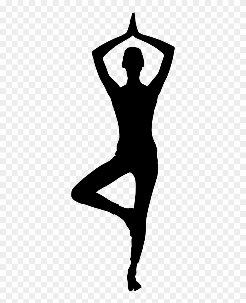 Clip Art Details - Yoga Pose Silhouette #64665