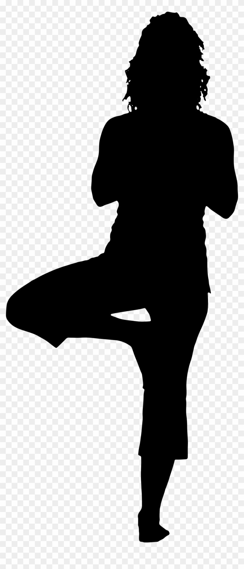 Big Image - Yoga Silhouette Clip Art #64699