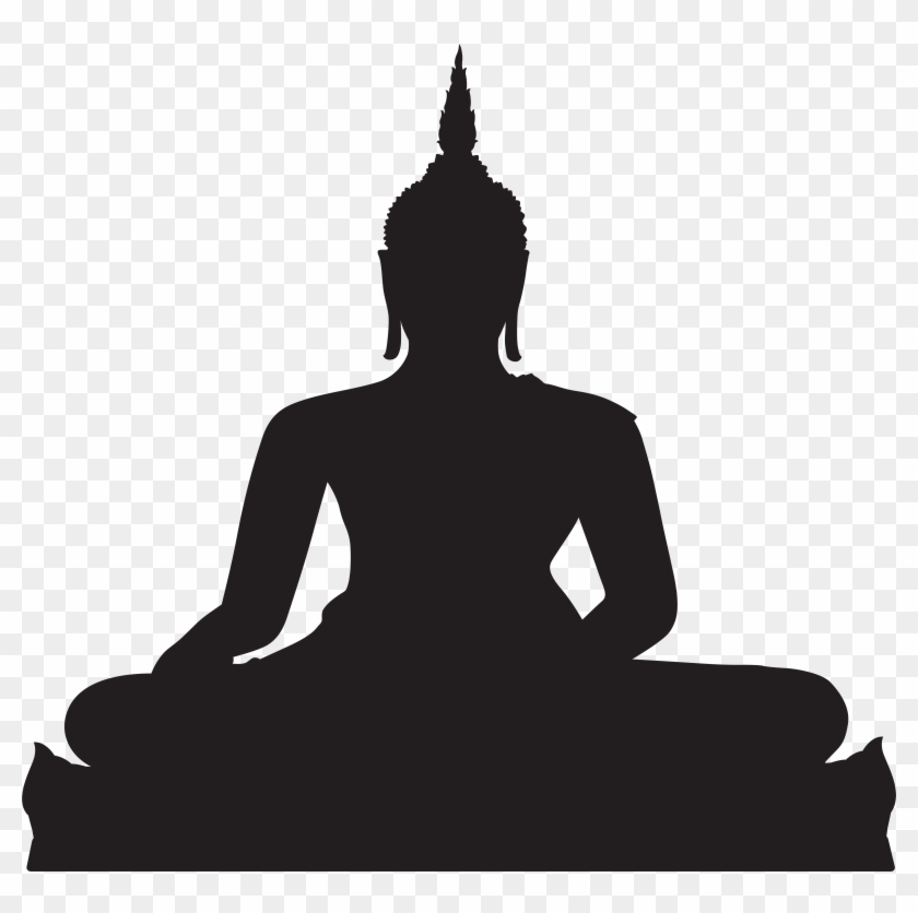 Black Buddha Silhouette Png Clip Art - Black Buddha Silhouette Png Clip Art #64727