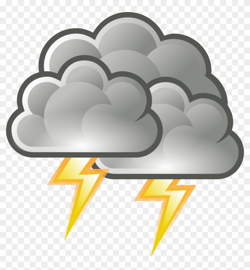 Storm Cloud Clip Art - Weather Symbols Storm #64733