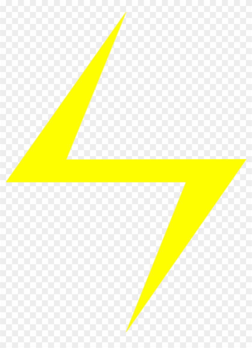 Yellow Lightning Bolt Clipart Image - Triangle #64766