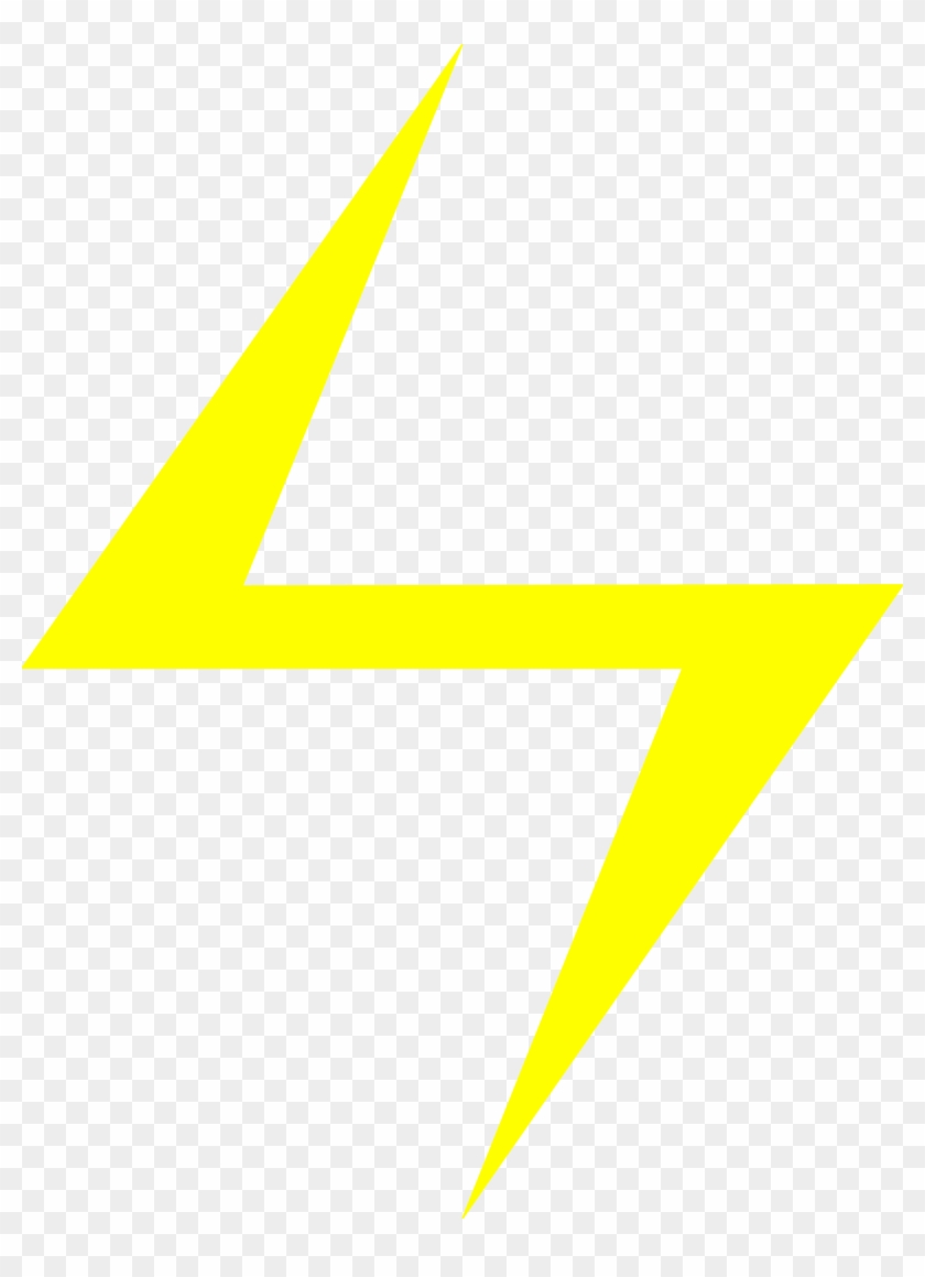 Yellow Lightning Bolt Clipart Image - Triangle #64766