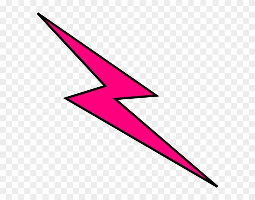 Pink Bolt Clip Art - Light Pink Lightning Bolt #64769