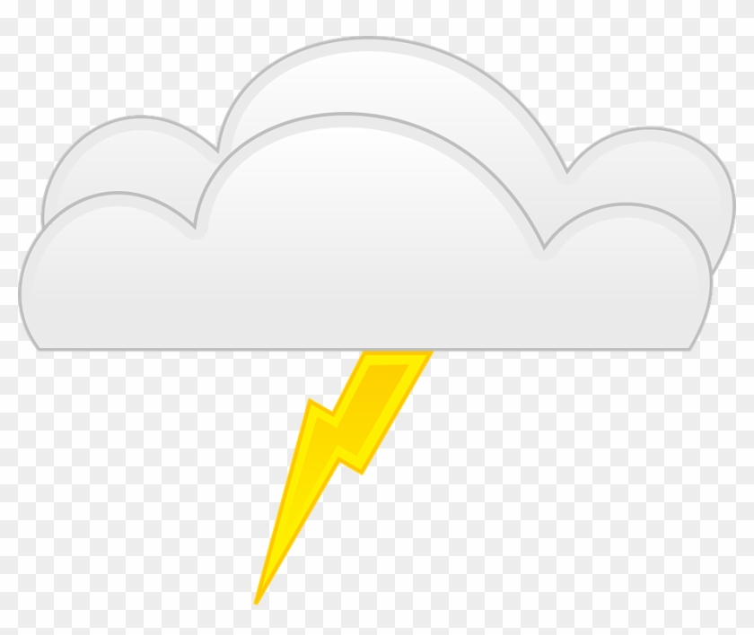 Lightning Bolt Yellow Cloud Weather Thunder Power - Thunder Cartoon #64774