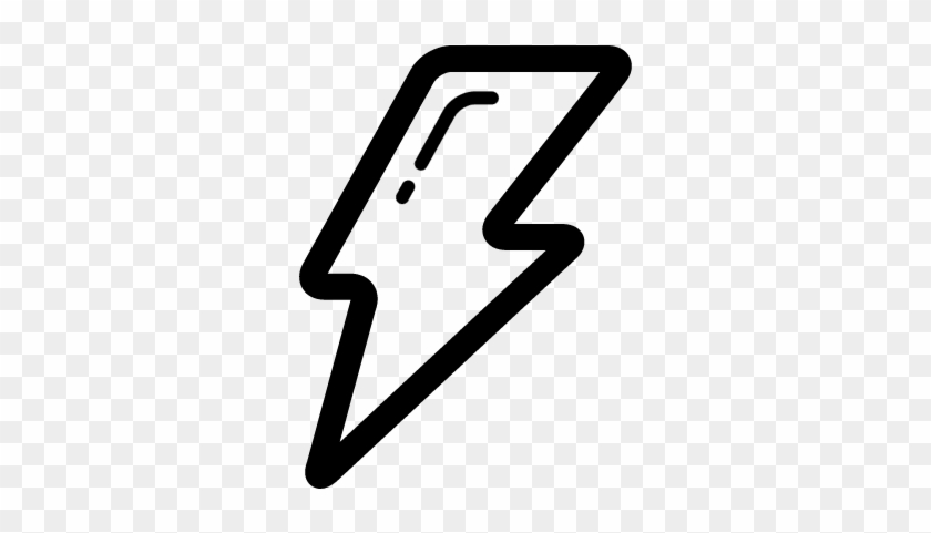 Flash Outlined Lightning Bolt Vector - Scalable Vector Graphics #64793