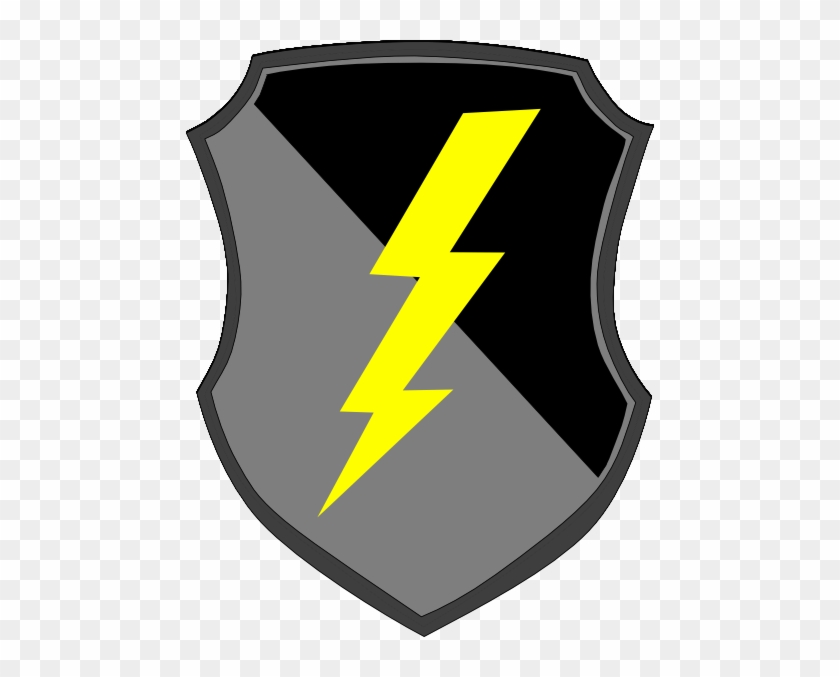 Shield With Lightning Bolt #64830