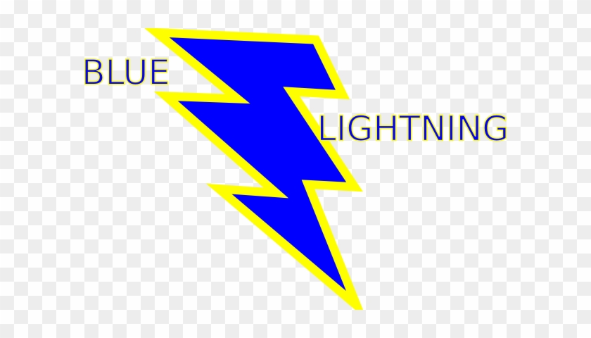 Blue And Gold Lightning Bolt Clip Art - Clip Art #64958