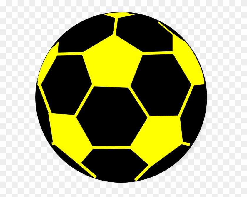 Ball Clipart Yellow - Black And Yellow Soccer Ball #65098