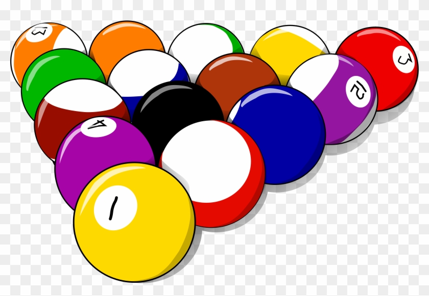 Balls - Pool Table Clip Art #65207