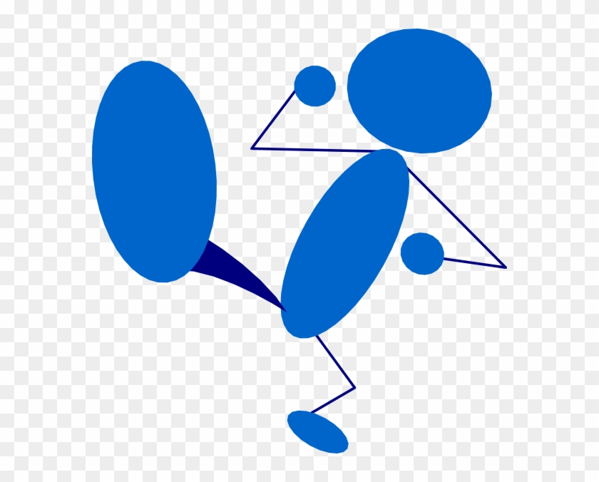 Blueman Kicking Clip Art - Kicking Clipart #65308