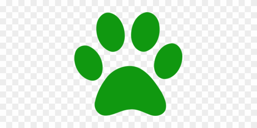 Paws Print Dog Green Paws Dog Dog Dog Dog - Dark Green Paw Print #65347