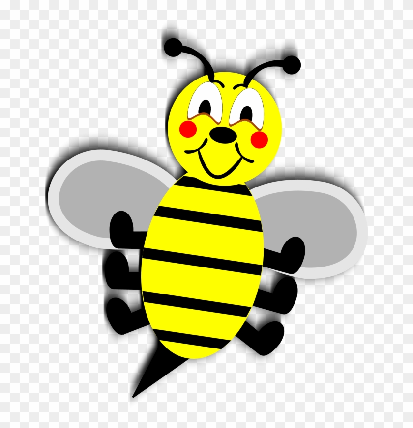 Free Stock Photos - Black Yellow Animation Cartoon Bee Illustration Large #65534