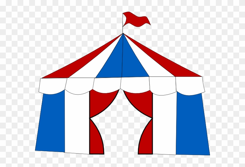 Carnival Tent Clip Art - Red White And Blue Circus #65638