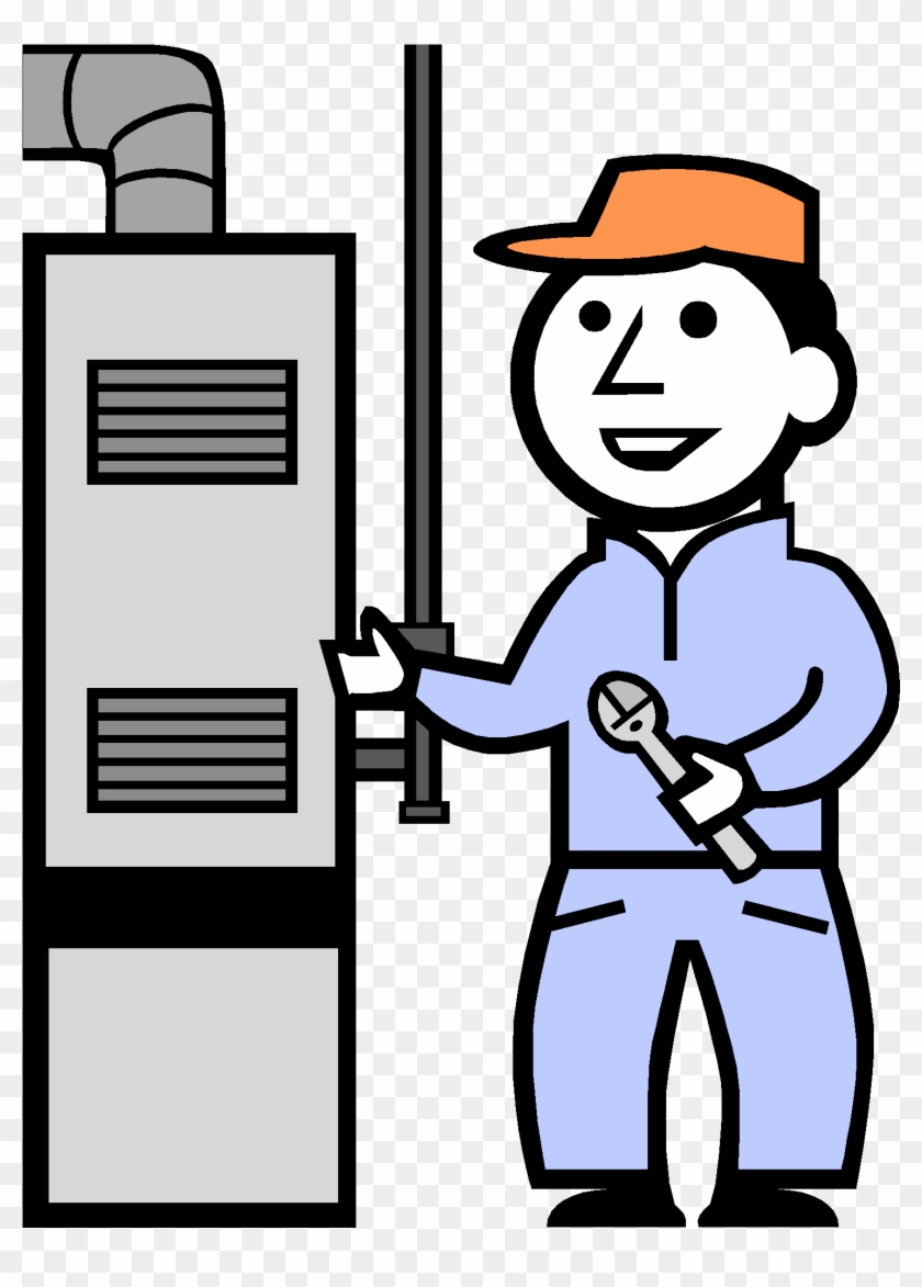 Cleaning Furnace Clip Art - Hvac Technician Clipart #65804