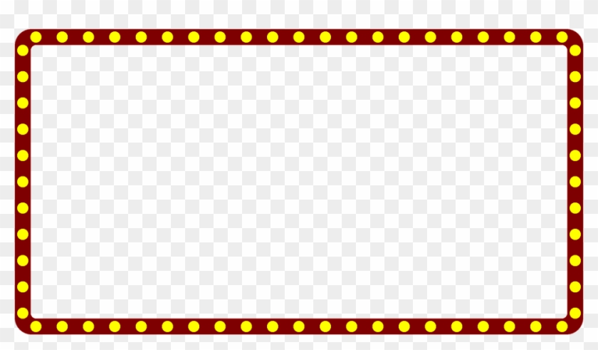Marquee Theater Border Frame Theatre Movie Sign - Police Border And Frame #65844