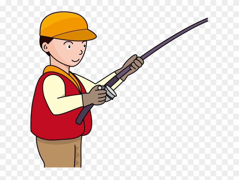 Fishing Pole Fishing Rod And Reel Clipart Kid Image - Clipart Fisherman With Rod #65881