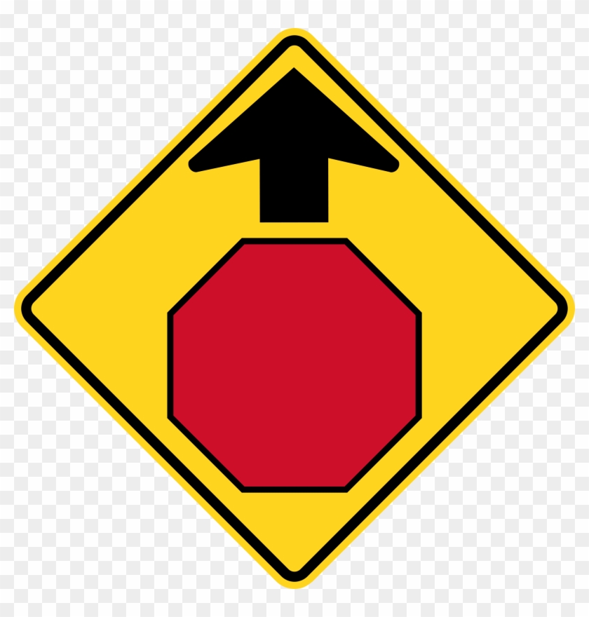 Open - Stop Sign With Arrow #66717