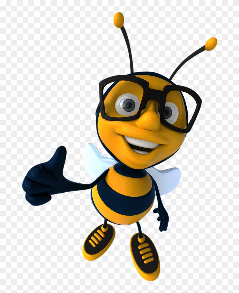 Clipart For U - Bumble Bee With Glasses #66735