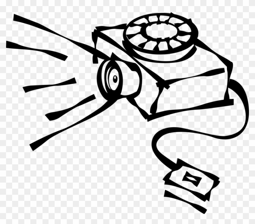 Vector Illustration Of Slide Projector Opto-mechanical - Slide Projector Clip Art #66745