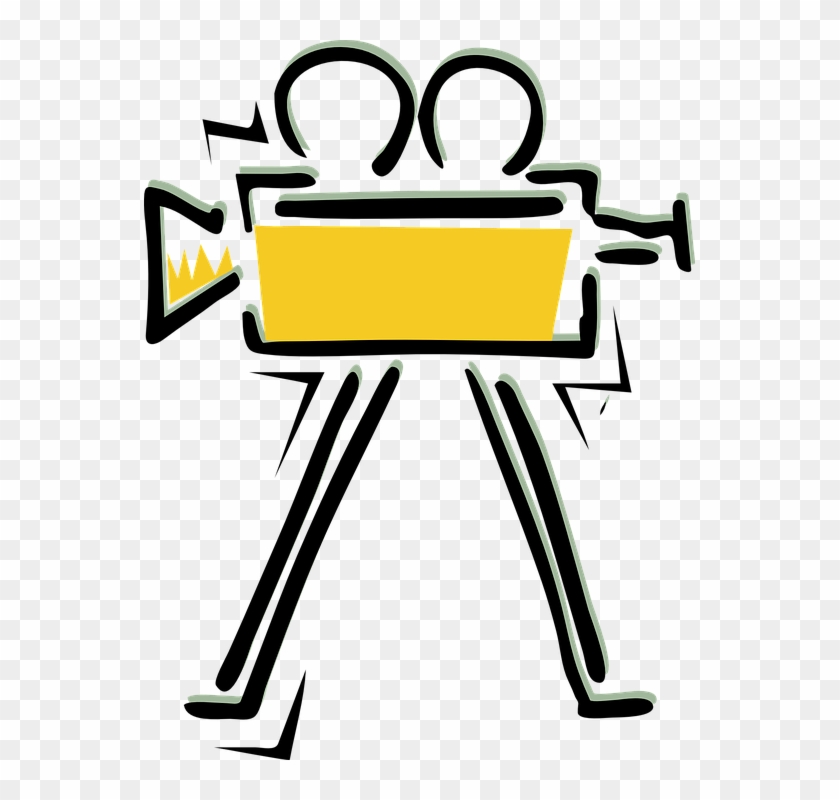 Movie Cinema Camera Director Film Projector - Film Camera Clip Art #66841
