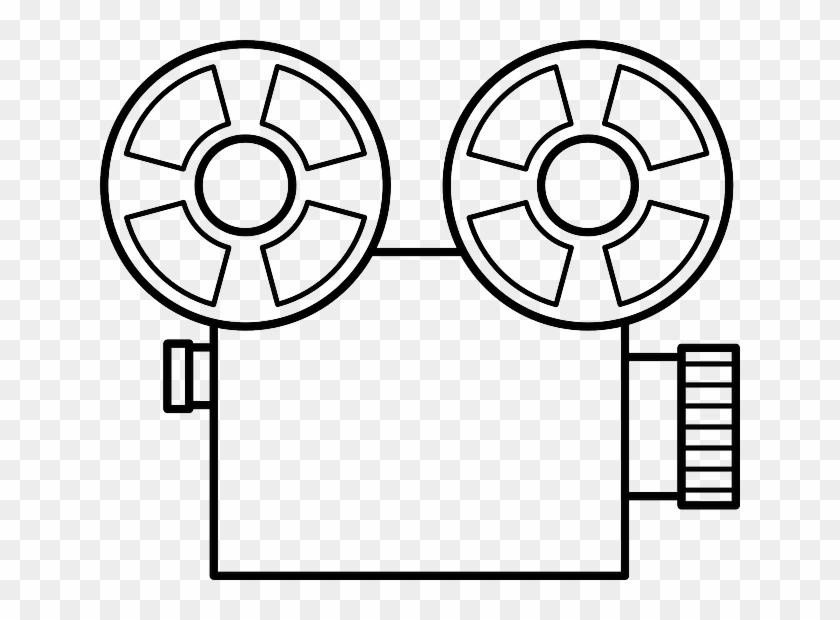 Video, Outline, Silhouette, Cartoon, Camera, Movie - Old Video Camera Drawing #66999