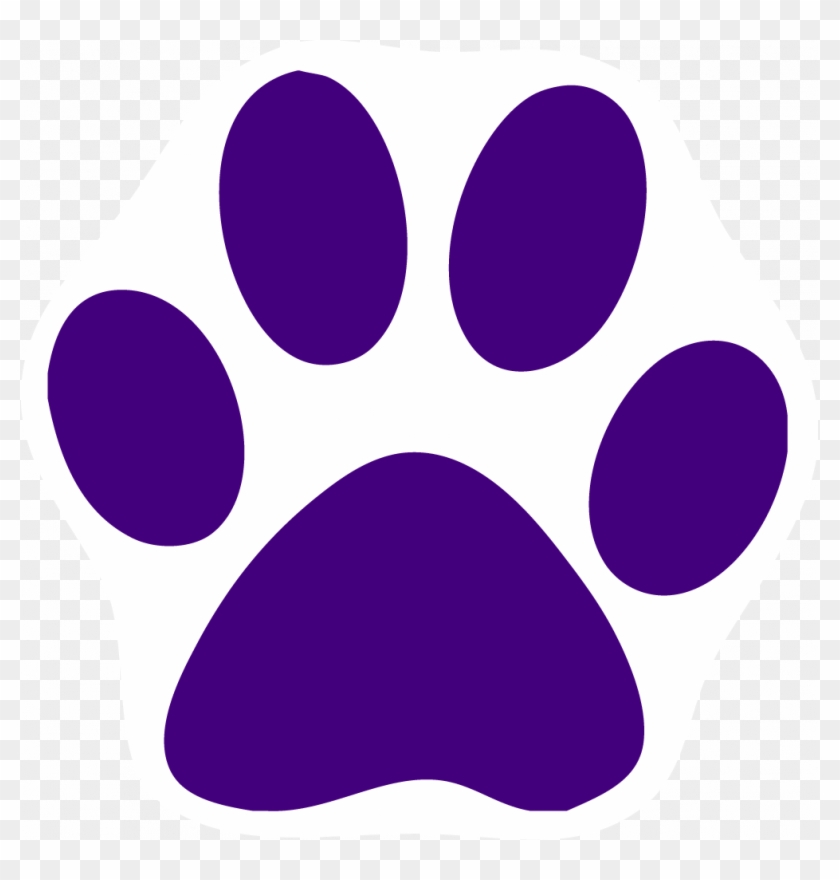 Purple Paw Prints Clip Art Library - Dark Purple Paw Print #67091