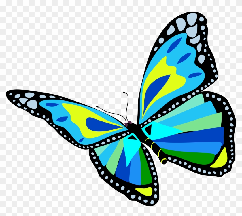 Clipart Butterfly Flying - Flying Butterfly Clip Art #67156