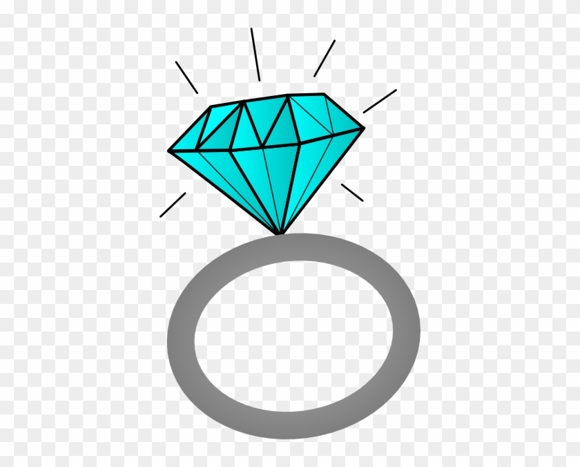 Pink Diamond Clip Art - Blue Wedding Ring Clipart #67177