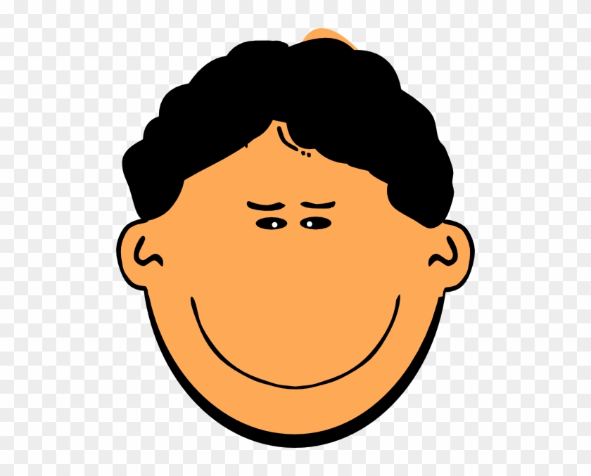 Asian Clipart Asian Boy - Cartoon Face With Mustache #67297