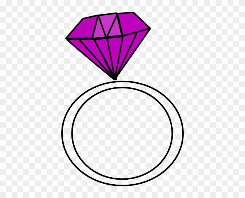 Diamond Ring Ashraf Clip Art - Pink Wedding Ring Clipart #67300