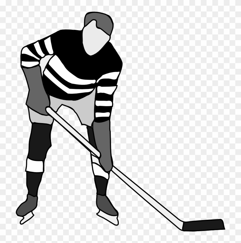 Hockey Player - Old Hockey Clip Art #67369