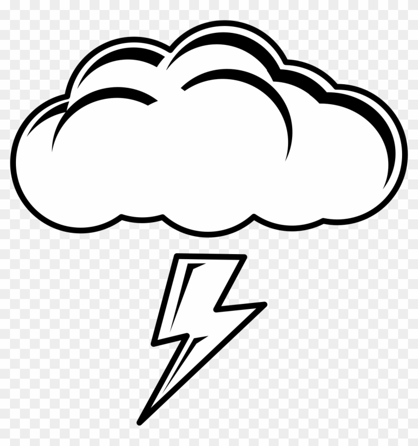 Thundercloud Black, Cloud, White, Thunder, Thundercloud - Nuvem Com Chuva Para Colorir #67413