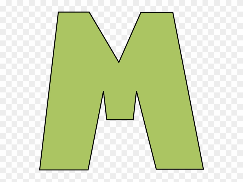 Green Letter M Clip Art Image - Green Letter M Clip Art Image #67682