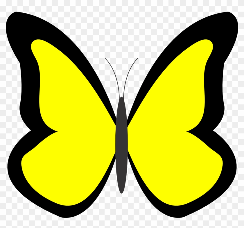 Yellow Butterfly Clipart - Butterfly Clip Art Yellow #67903