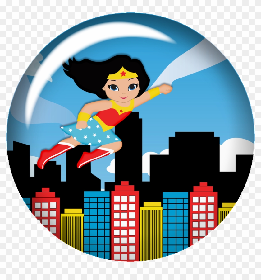 Wonderwoman Baby Clipart - Stickers De La Mujer Maravilla - Free  Transparent PNG Clipart Images Download