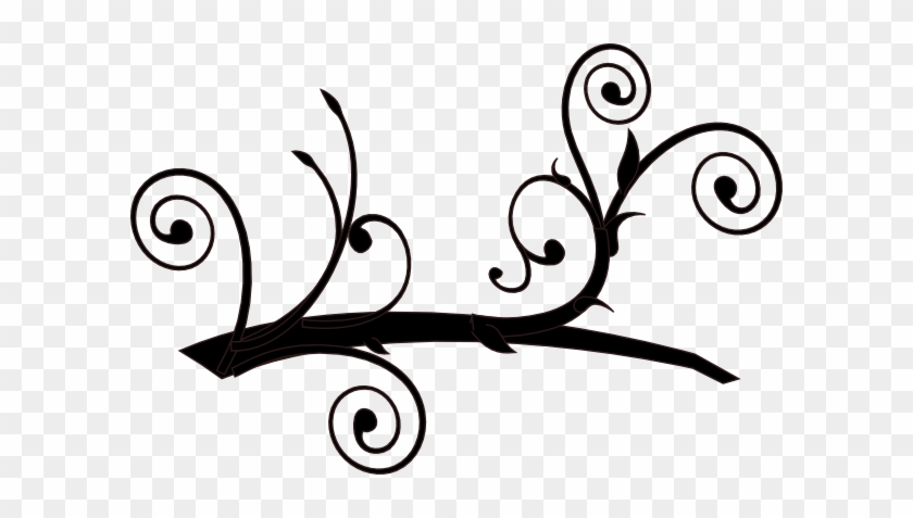Dark Whimsy Branch Clip Art - Tree Branch Clip Art #386050