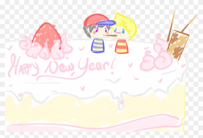 New Years Cake For Ness And Lucas By Memoriimakiko - New Years Cake For Ness And Lucas By Memoriimakiko #386178