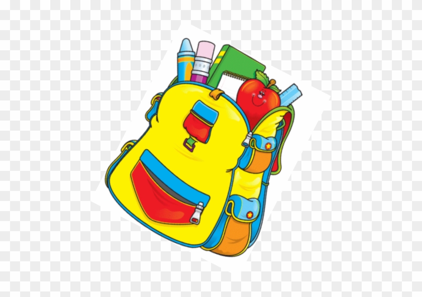 Back To School Supplies For The Living Room - Backpack With School Supplies Clipart #386190