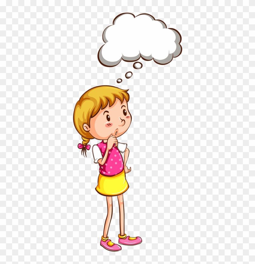 Dibujos Infantiles - Girl Thinking Cartoon #386317