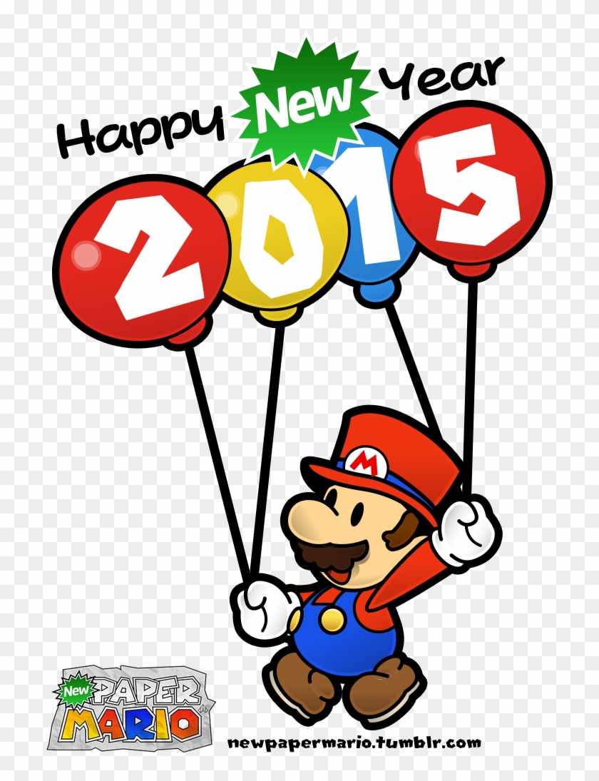 Happy New Year 2015 From New Paper Mario - Paper Mario #386378