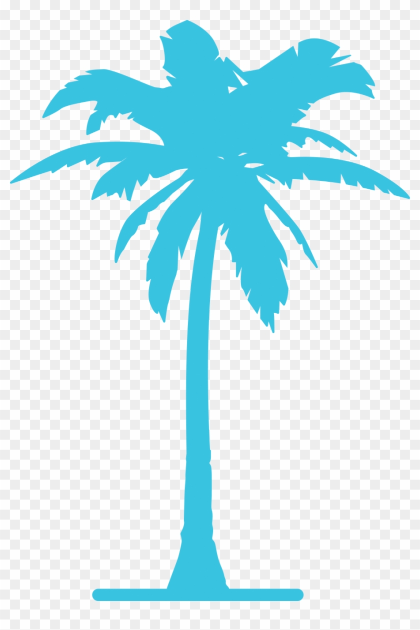 Ocean Clipart Pool Wave - Blue Palm Tree Png #386400