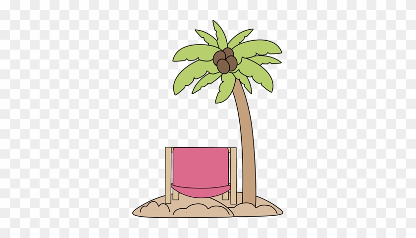 Palm Tree Clipart Beach Chair - Clipart Beach Palm Tree #386551