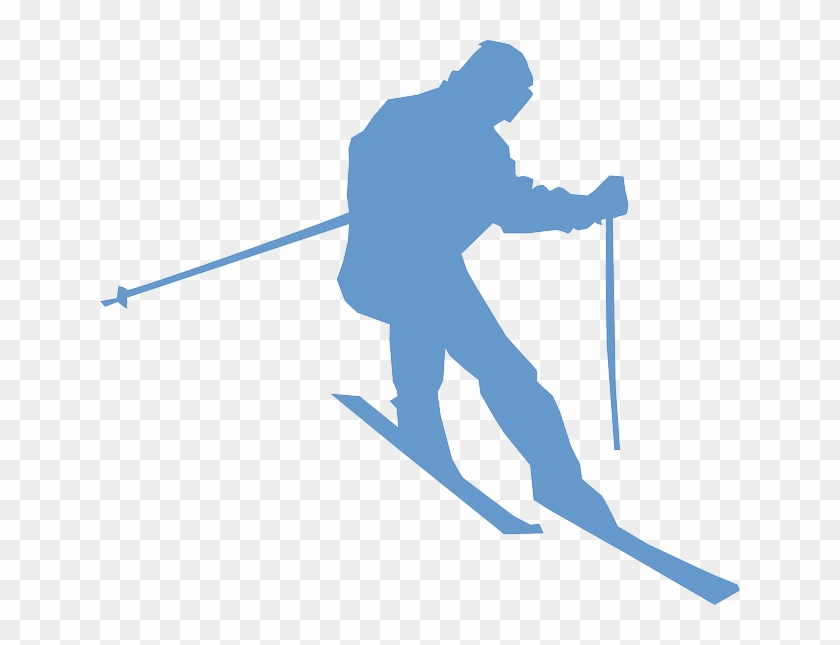 Silhouette, Ski, Sports, Snow, Speed, Skiing, Olympics - Ski Png #386627