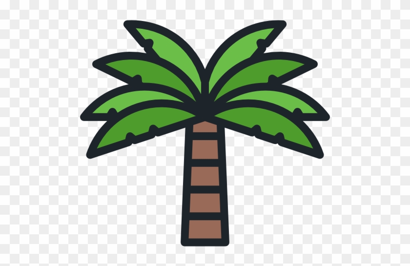 Simple Palm Tree Free Icon With Palm Tree Top View - Palm Tree Icon Png #386638