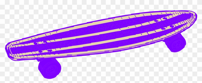 Free Vector Graphic Skateboard Purple Isolated Blue - ประเภท ของ ส เก็ ต บอร์ด #386699