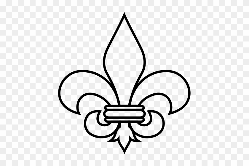 Fleur De Lis Outline - Fleur De Lis - Free Transparent PNG Clipart Images  Download